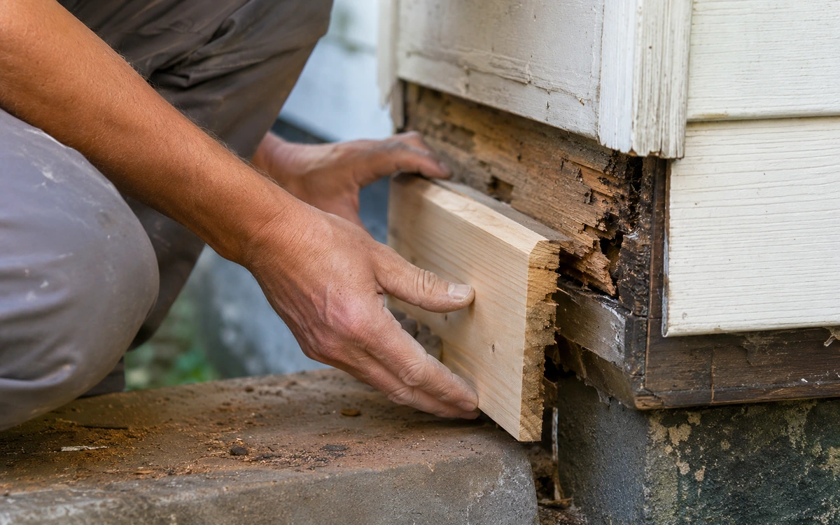 Exterior wood repair contractor